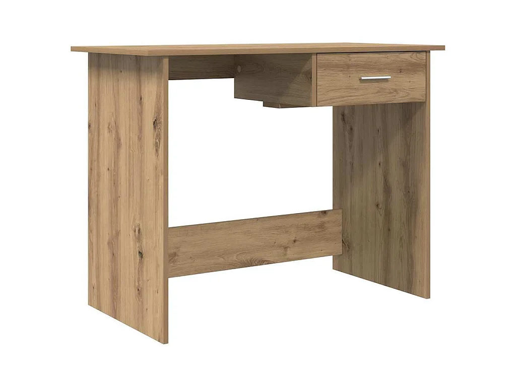 Handgefertigter Schreibtisch aus Eichenholz 100 x 50 x 76 cm Holzwerkstoff