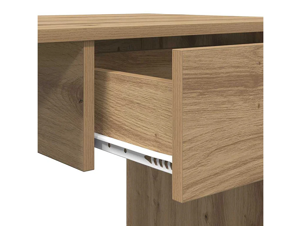 Handgefertigter Schreibtisch aus Eichenholz 100 x 50 x 76 cm Holzwerkstoff