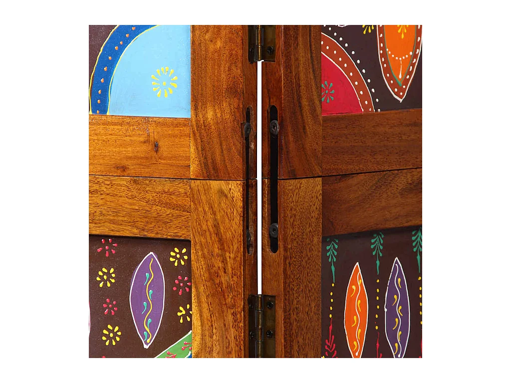 Biombo Marrón 105 x 180 cm Madera Maciza de Acacia