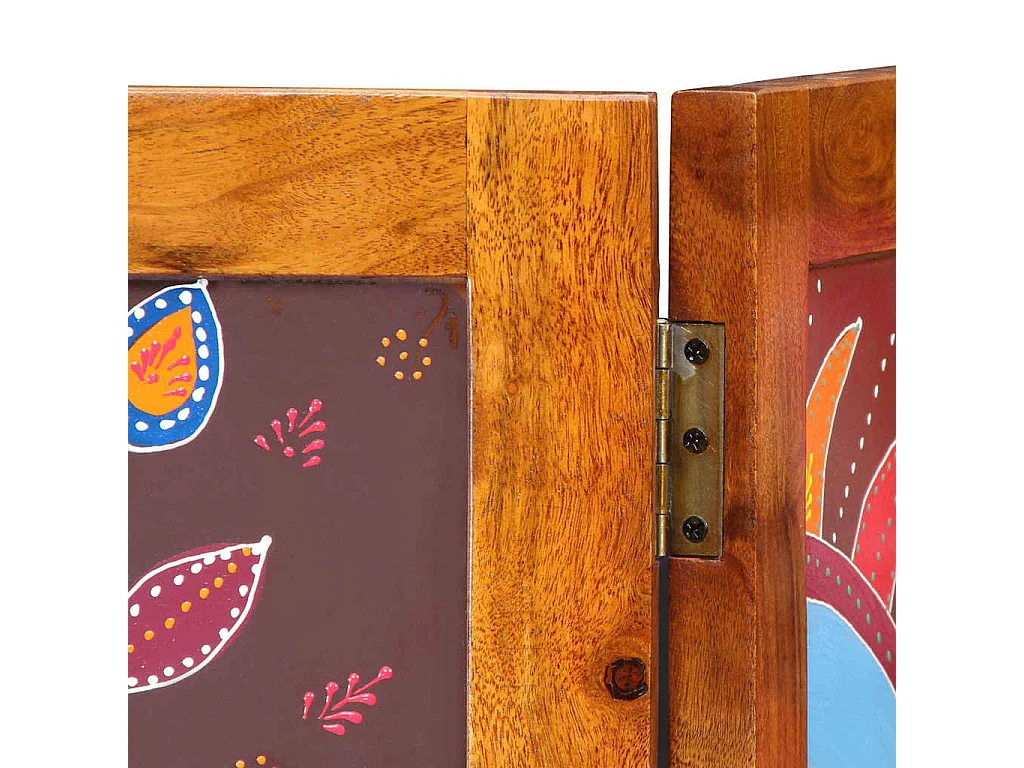 Paravent Marron 105 x 180 cm Bois d'acacia massif