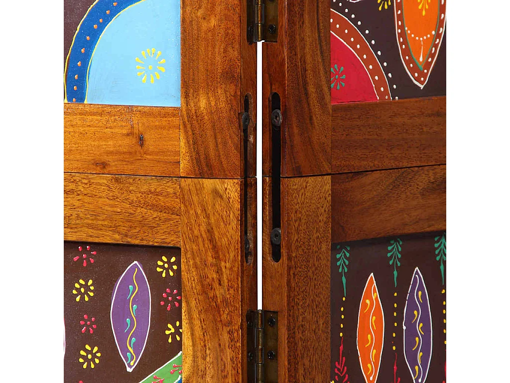 Paravent Marron 105 x 180 cm Bois d'acacia massif