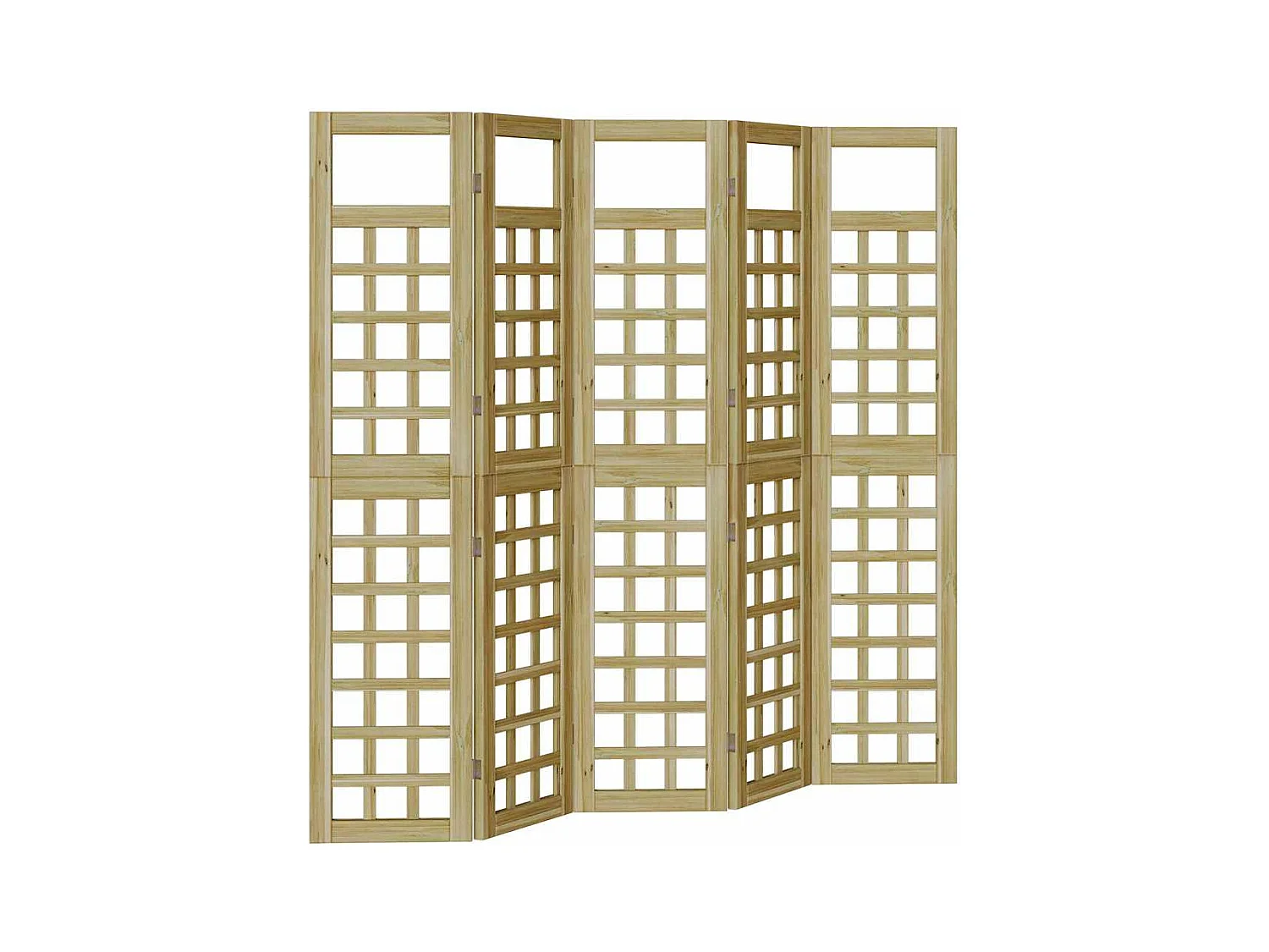 Écran d'intimité extérieur Pliant 5 pcs Marron 200 x 180 cm