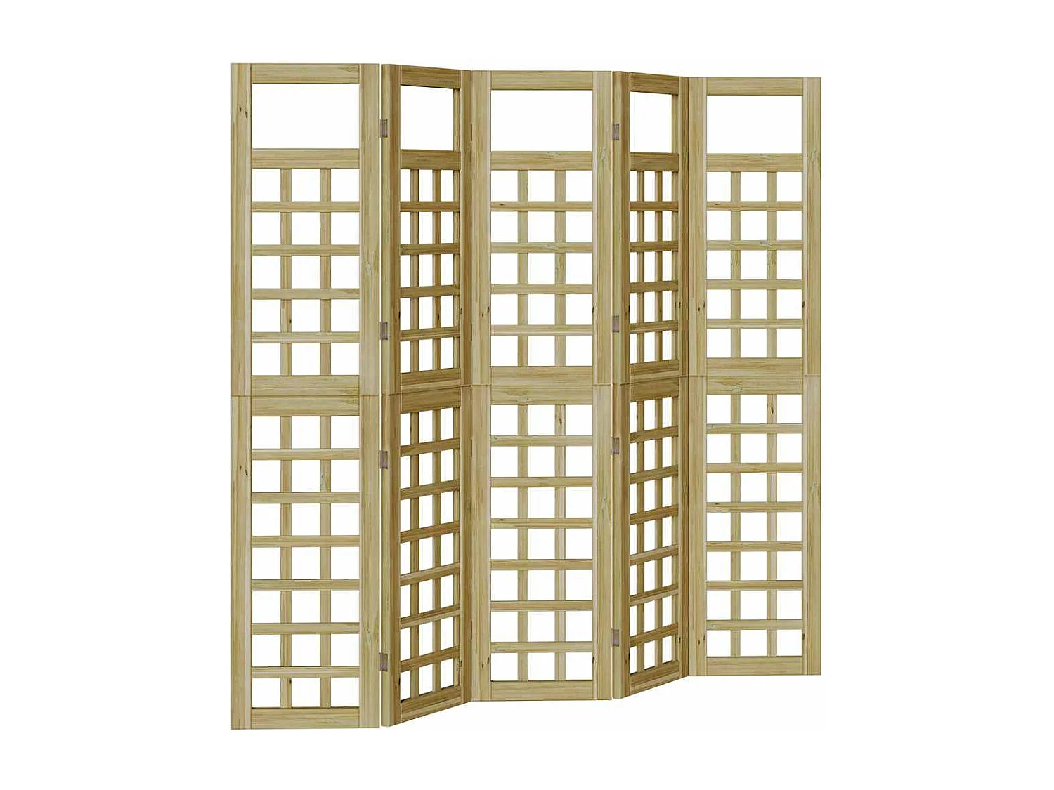 Écran d'intimité extérieur Pliant 5 pcs Marron 200 x 180 cm