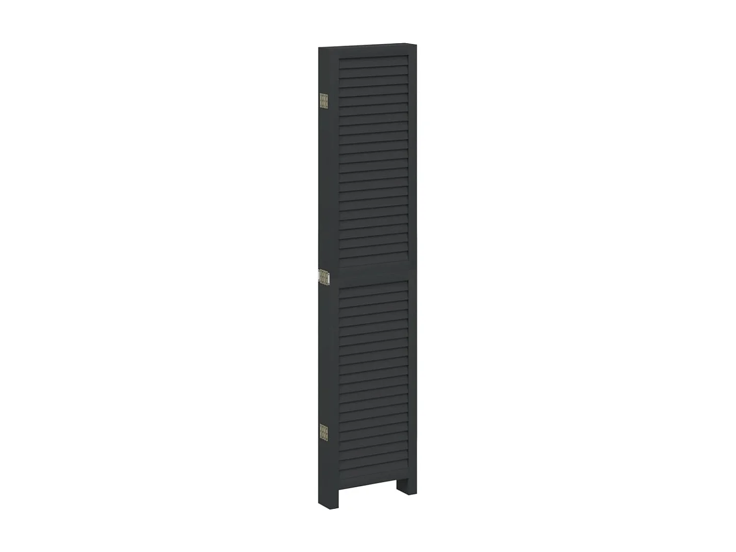 Parete divisoria a 6 pannelli in legno massello di paulonia nero