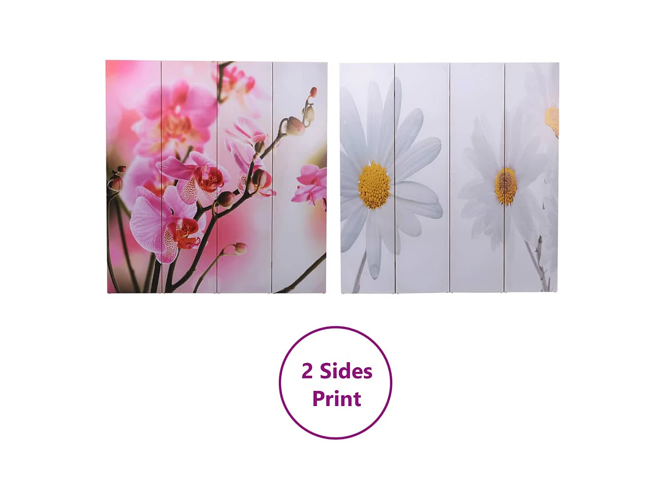 Faltbare Trennwand 160 x 170 cm Flower