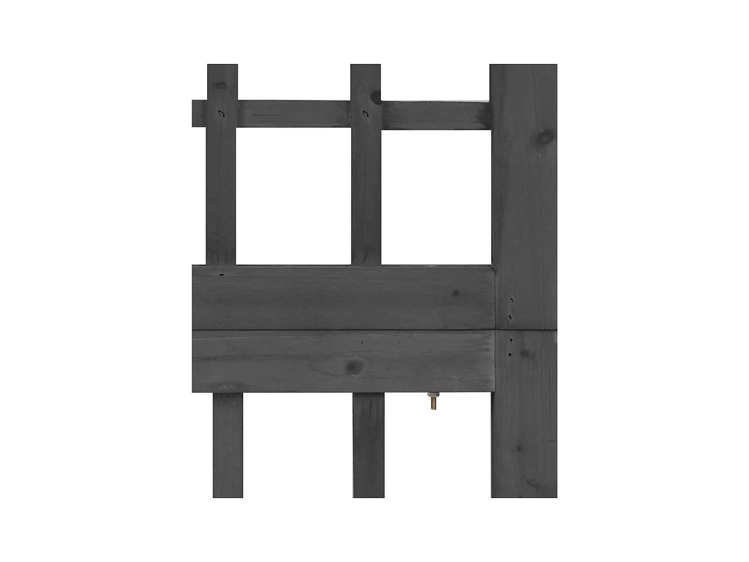 3-delige scheidingswand Dennenhout Zwart 121x180 cm