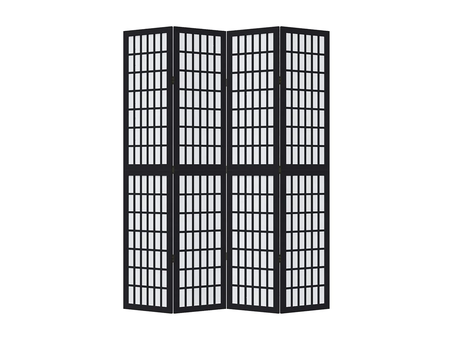 Tabique divisorio de 4 paneles en madera maciza de paulownia negra