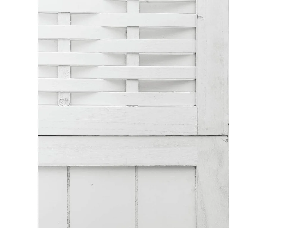 Tabique divisorio de 6 paneles en madera maciza de paulownia blanca