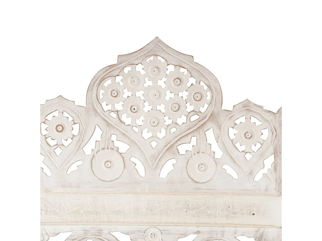 Parete divisoria a 5 pannelli Bianco 200x165 cm Legno di mango