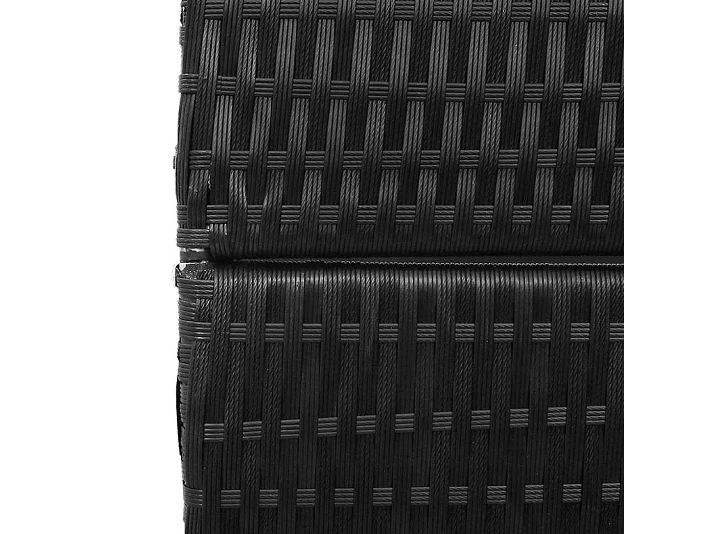 Paravent Noir 195 x 180 cm polyrotin