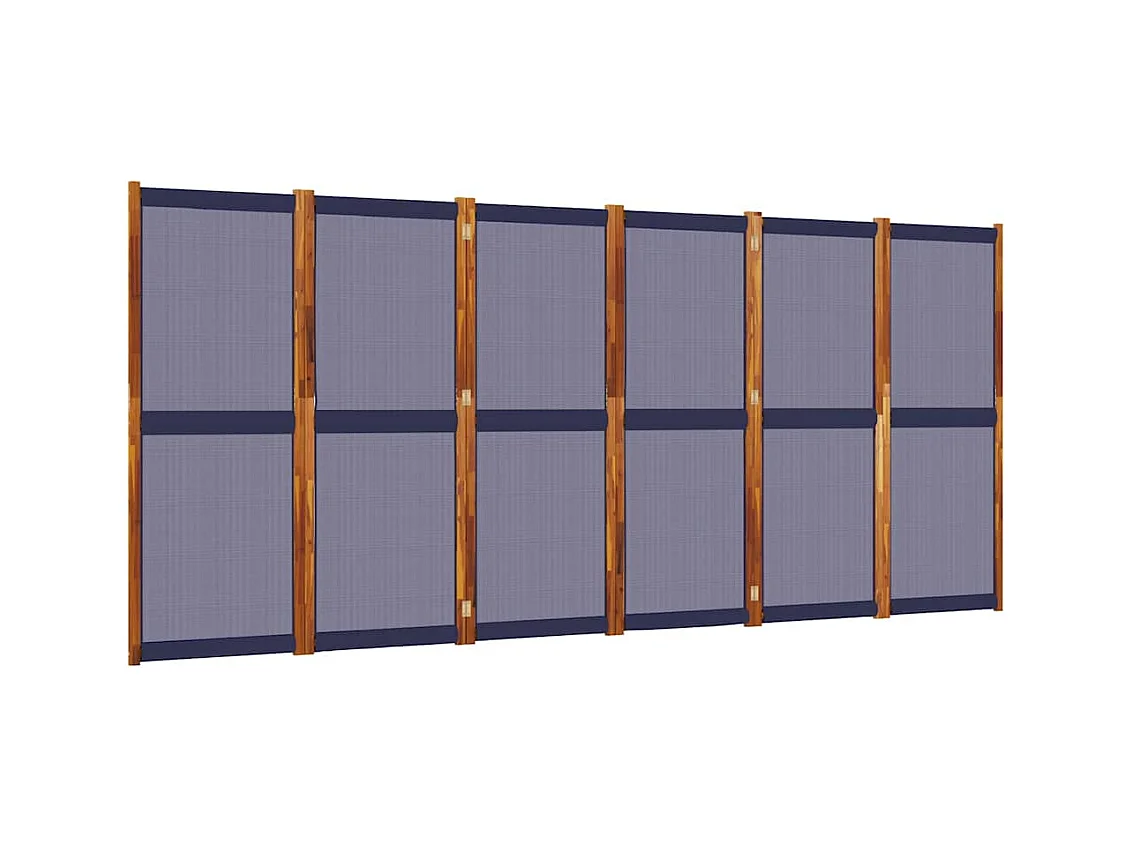 Mampara divisoria de 6 paneles azul oscuro 420x180 cm