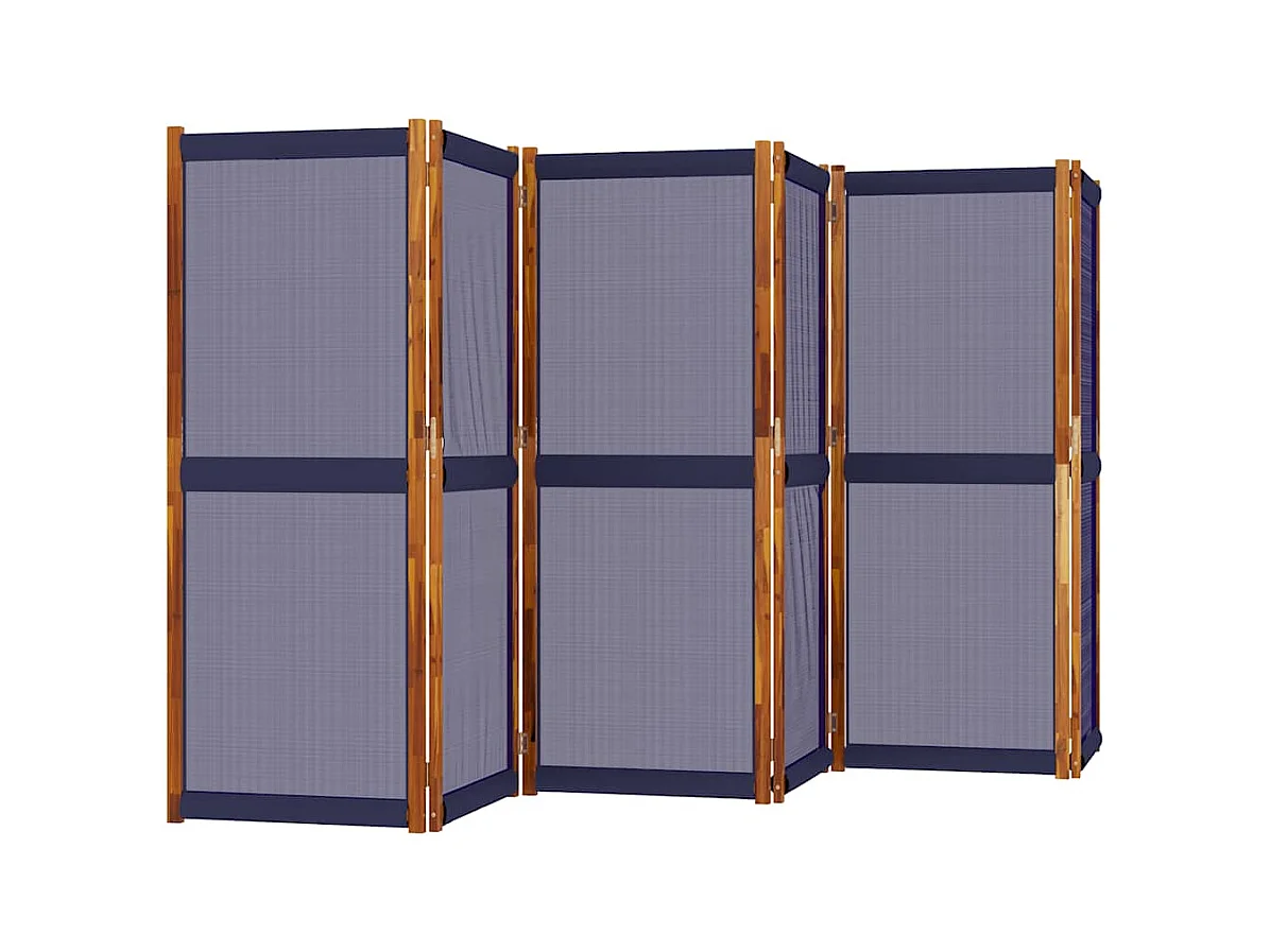 Mampara divisoria de 6 paneles azul oscuro 420x180 cm