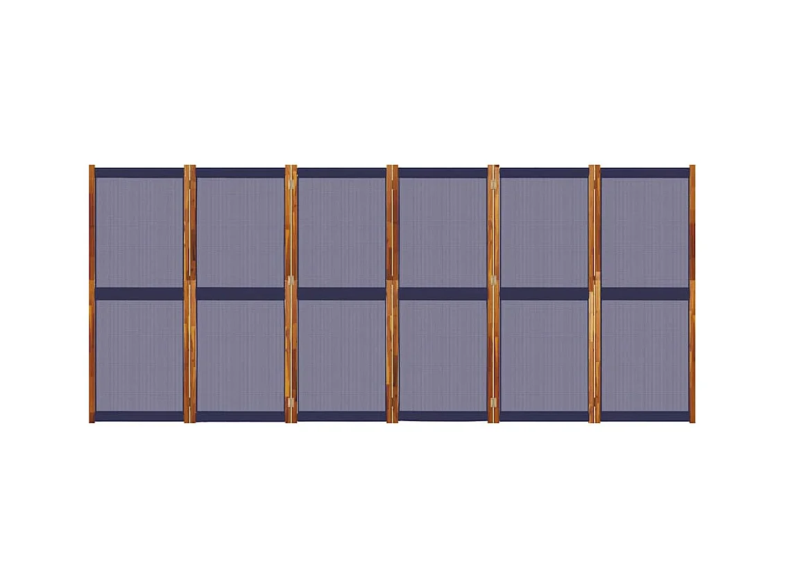 Mampara divisoria de 6 paneles azul oscuro 420x180 cm