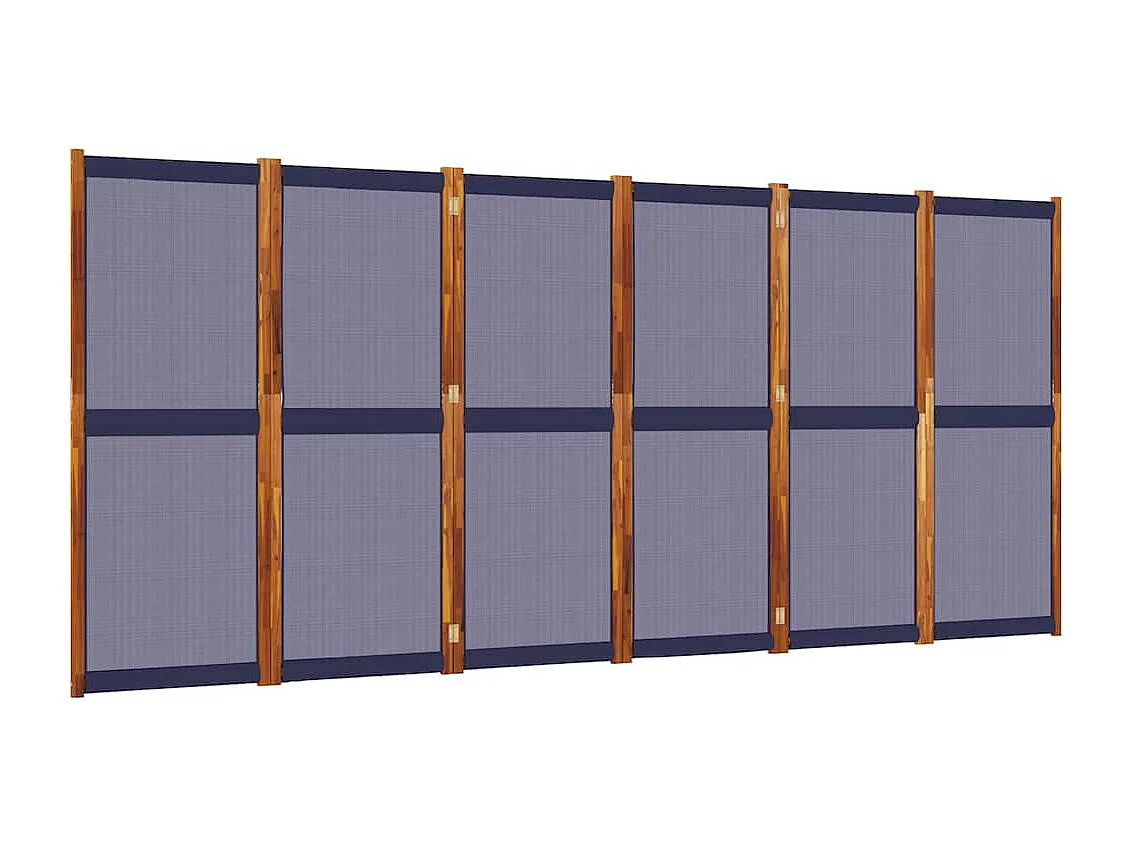 Mampara divisoria de 6 paneles azul oscuro 420x180 cm