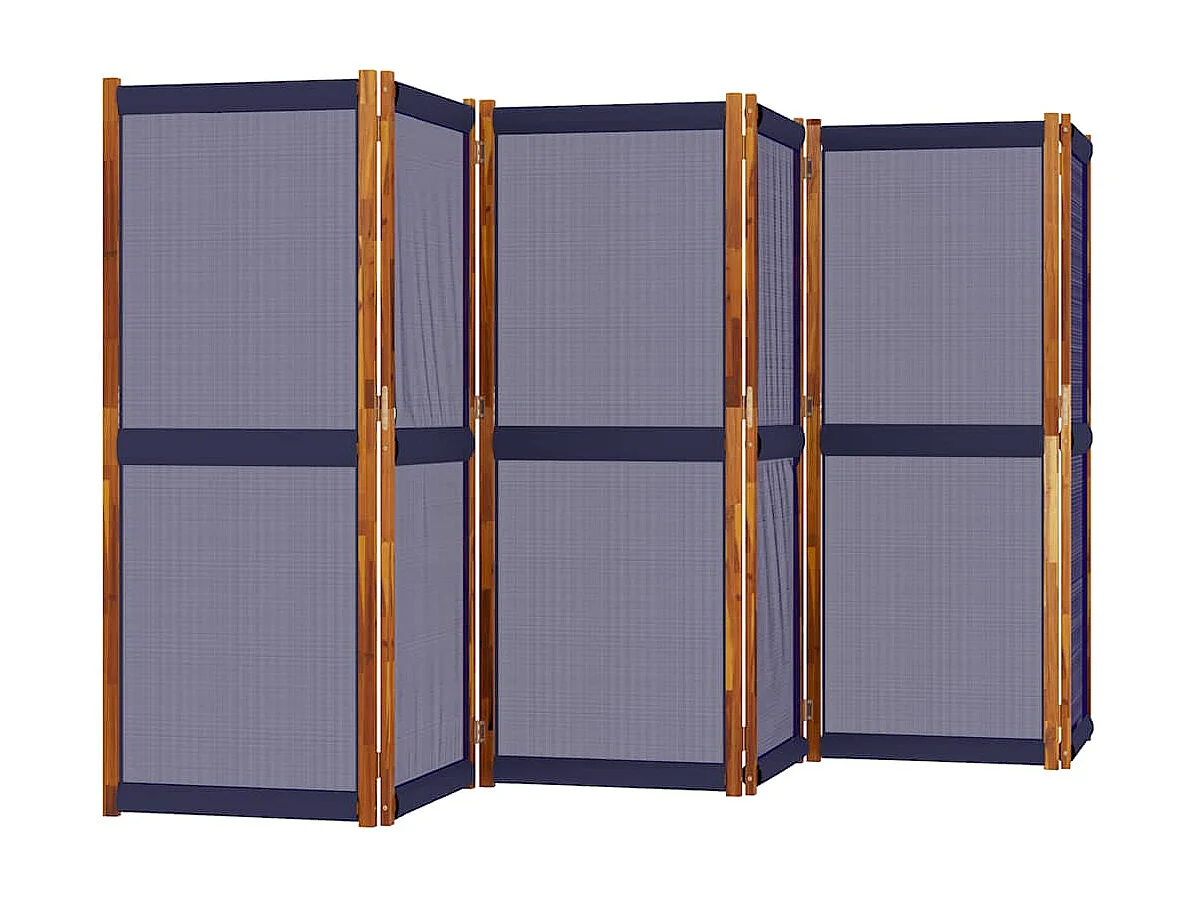 Mampara divisoria de 6 paneles azul oscuro 420x180 cm