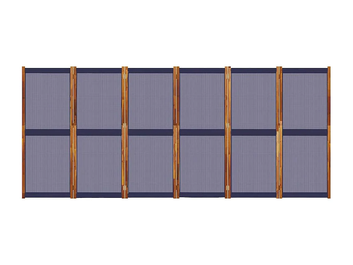 Mampara divisoria de 6 paneles azul oscuro 420x180 cm