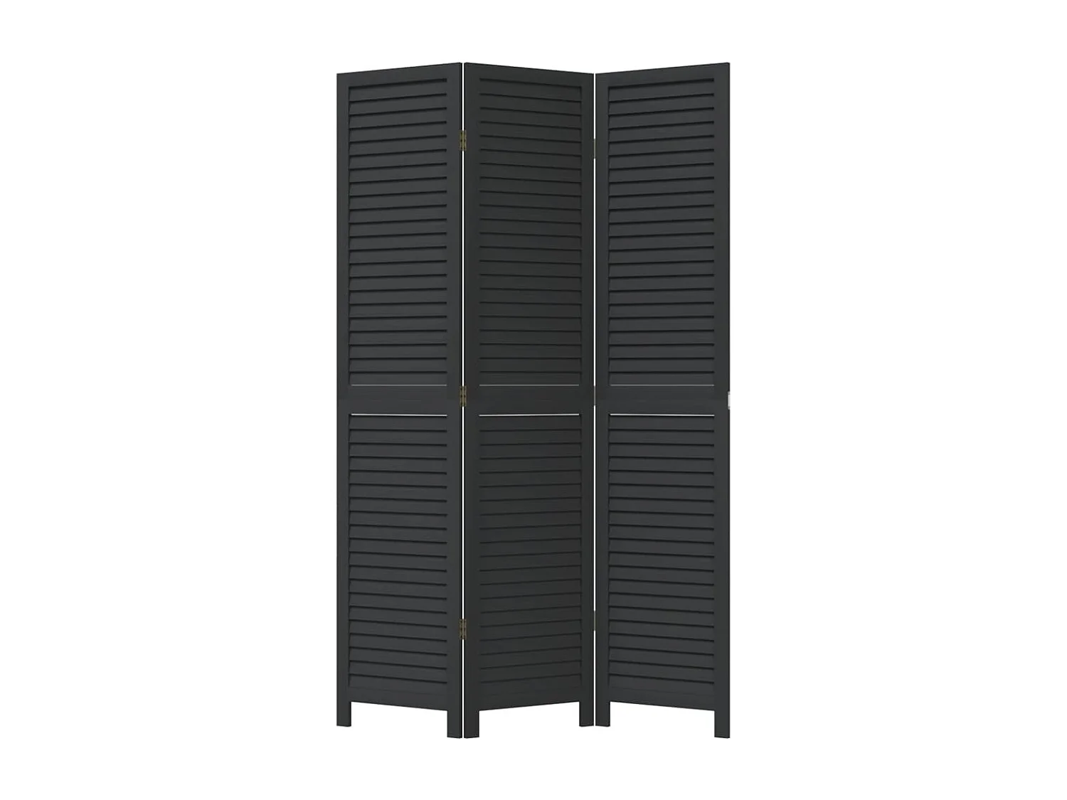 Tabique divisorio de 3 paneles en madera maciza de paulownia negra