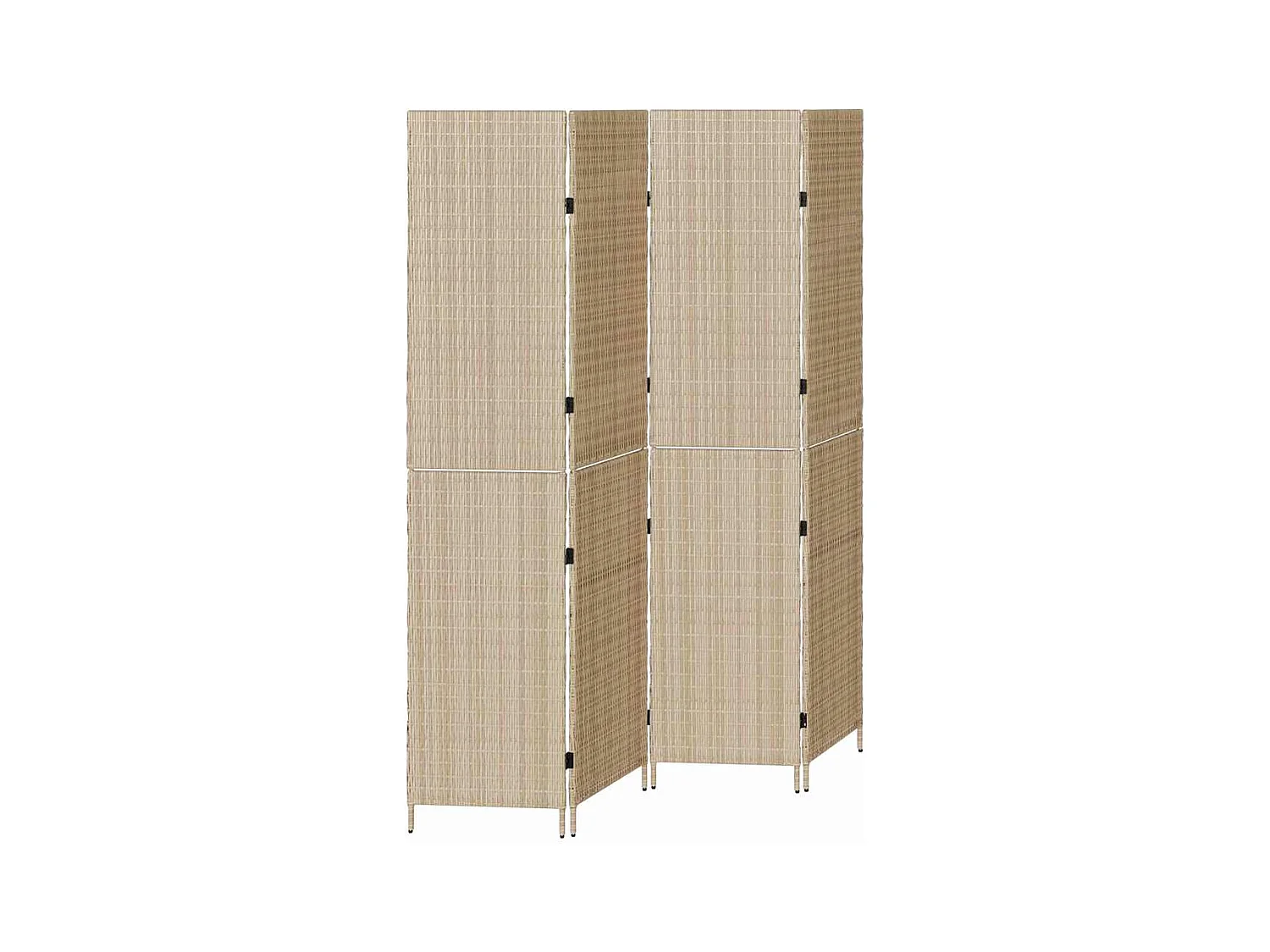Beige Paravent 196 x 200 cm Polyrattan