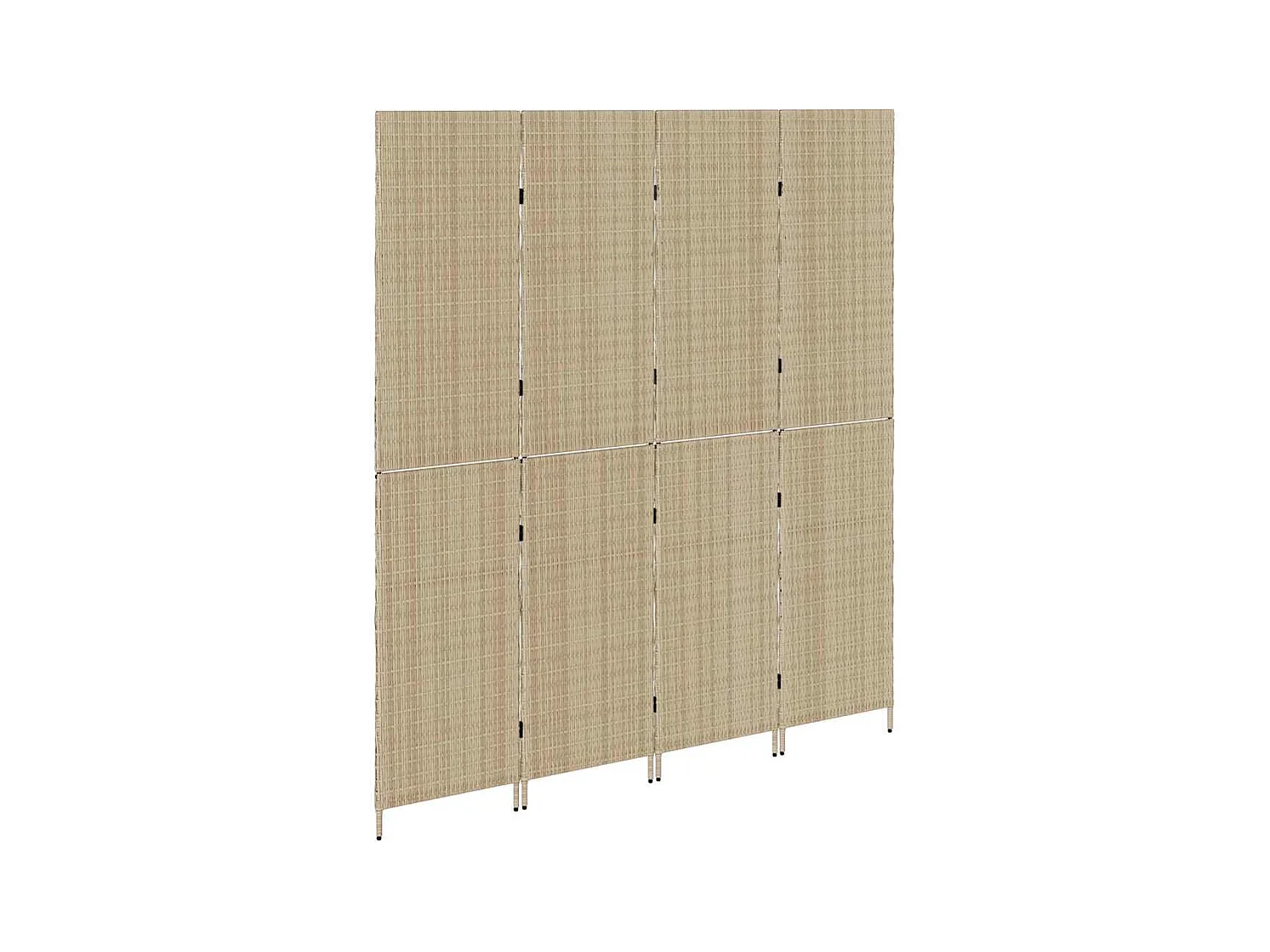 Beige Paravent 196 x 200 cm Polyrattan