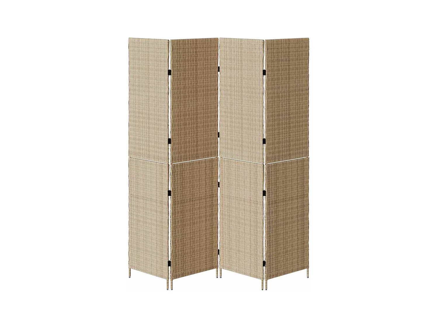 Beige Paravent 196 x 200 cm Polyrattan