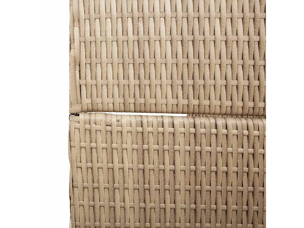 Paravento beige 196 x 200 cm polyrattan