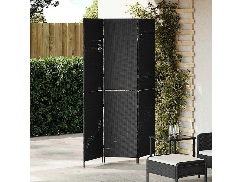 Paravent Noir 146 x 180 cm. polyrotin