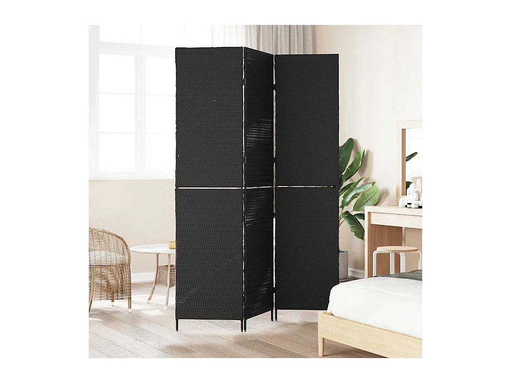 Paravent Noir 146 x 180 cm. polyrotin