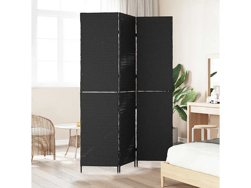 Paravent Noir 146 x 180 cm. polyrotin