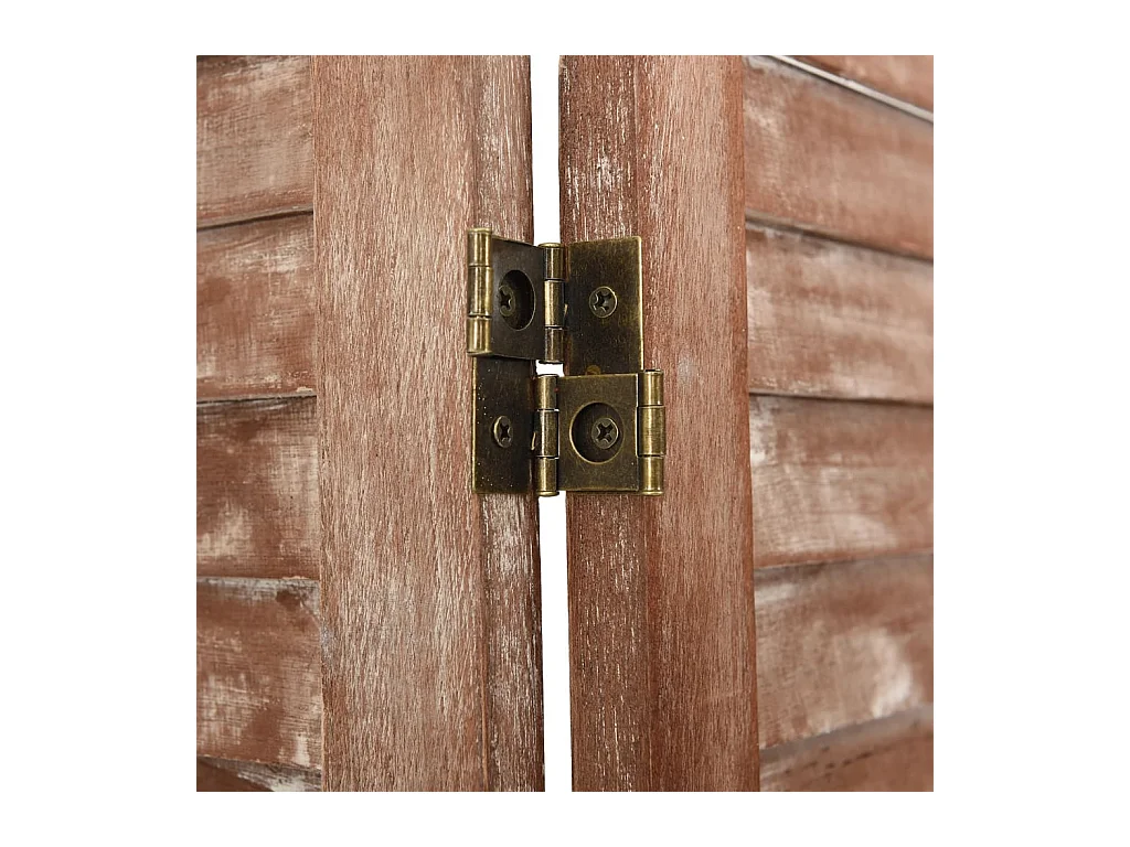 6-delige scheidingswand Bruin 210x165 cm Paulownia