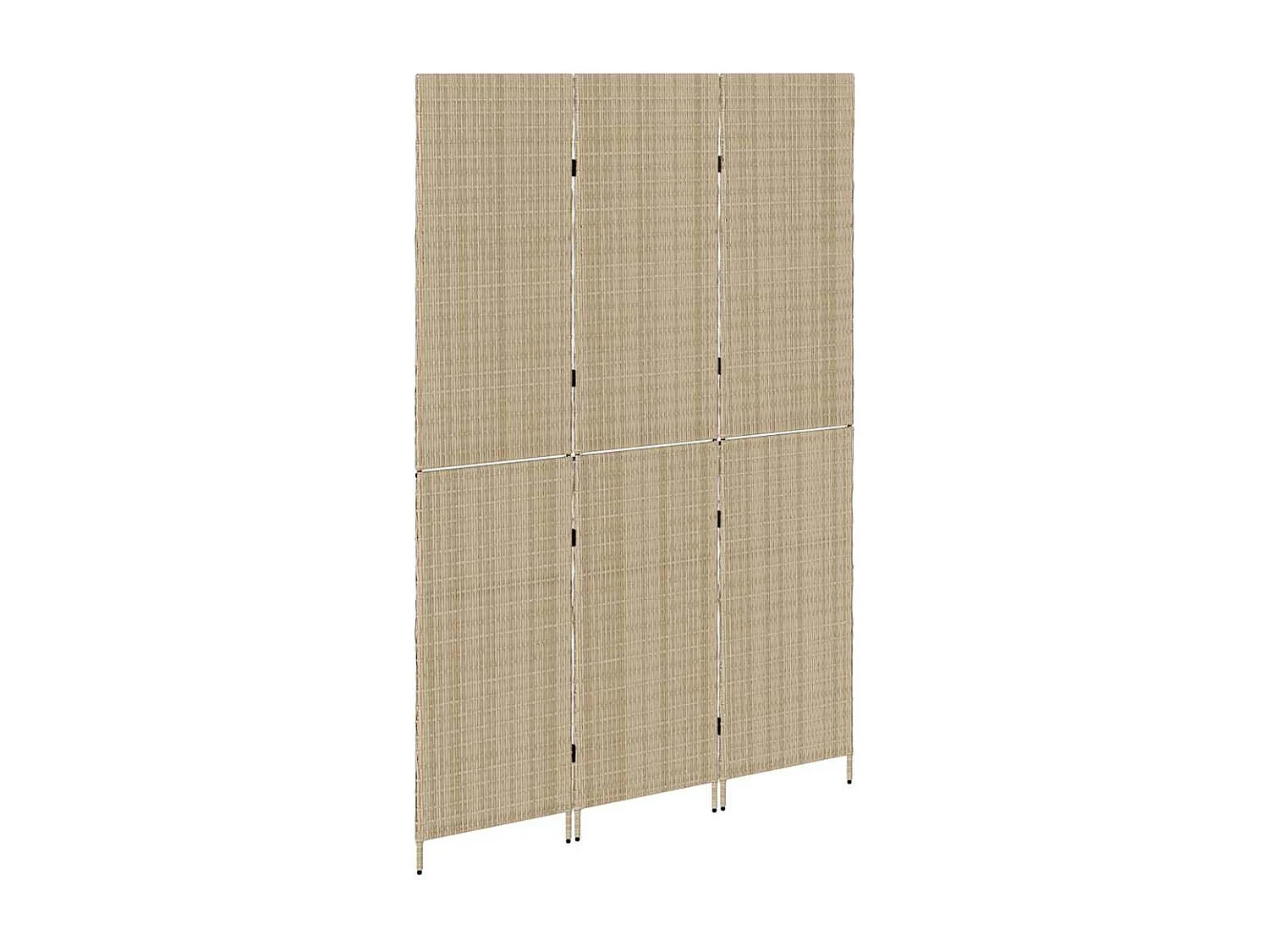 Paravento beige 146 x 200 cm. polyrattan