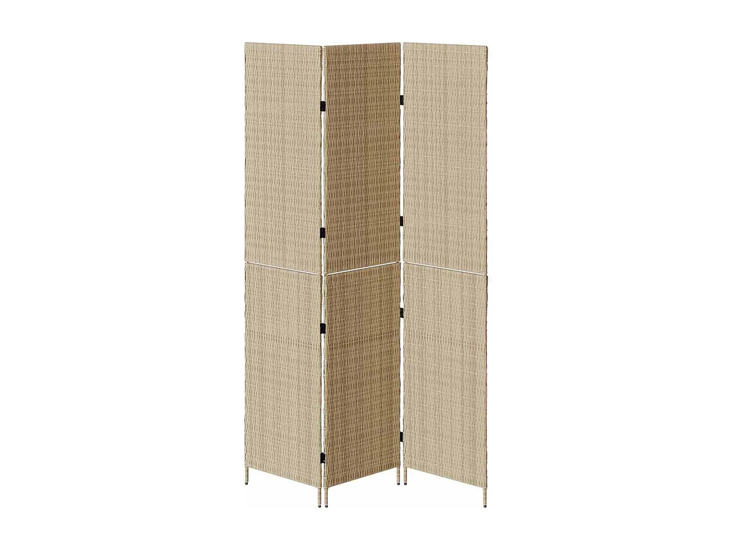 Paravento beige 146 x 200 cm. polyrattan