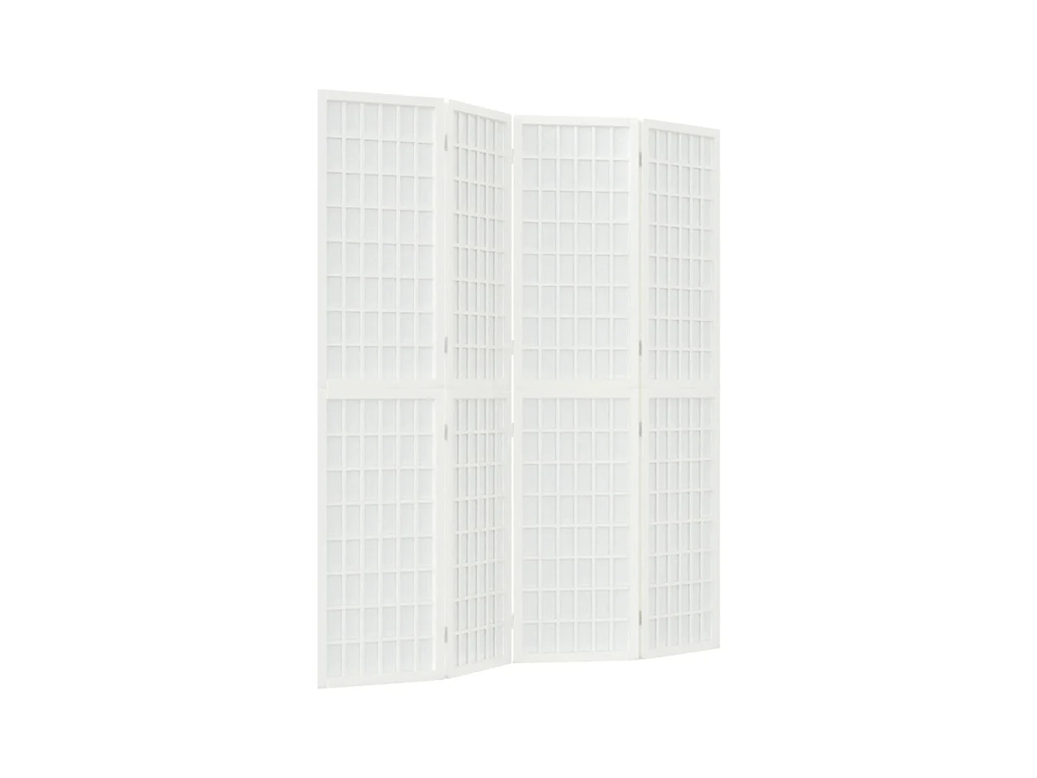 Cloison de séparation pliable 4 panneaux 160x170 cm Blanc