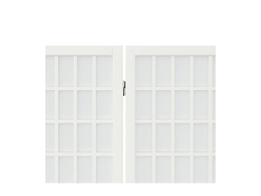 Cloison de séparation pliable 4 panneaux 160x170 cm Blanc