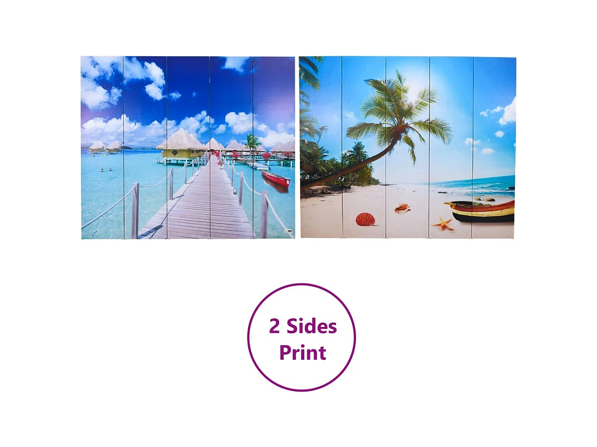 Faltbare Trennwand 200 x 170 cm Beach