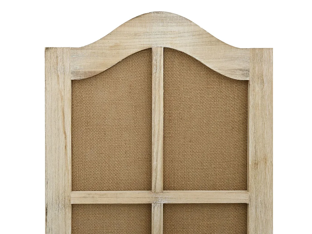 Parete divisoria a 6 pannelli Marrone 214x165 cm Tessuto