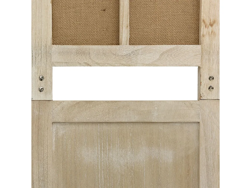 Parete divisoria a 6 pannelli Marrone 214x165 cm Tessuto