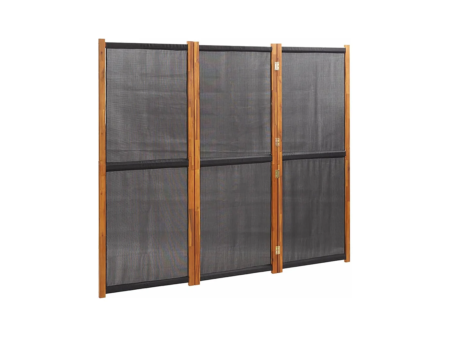 Cloison de séparation 3 panneaux Noir 210x180 cm