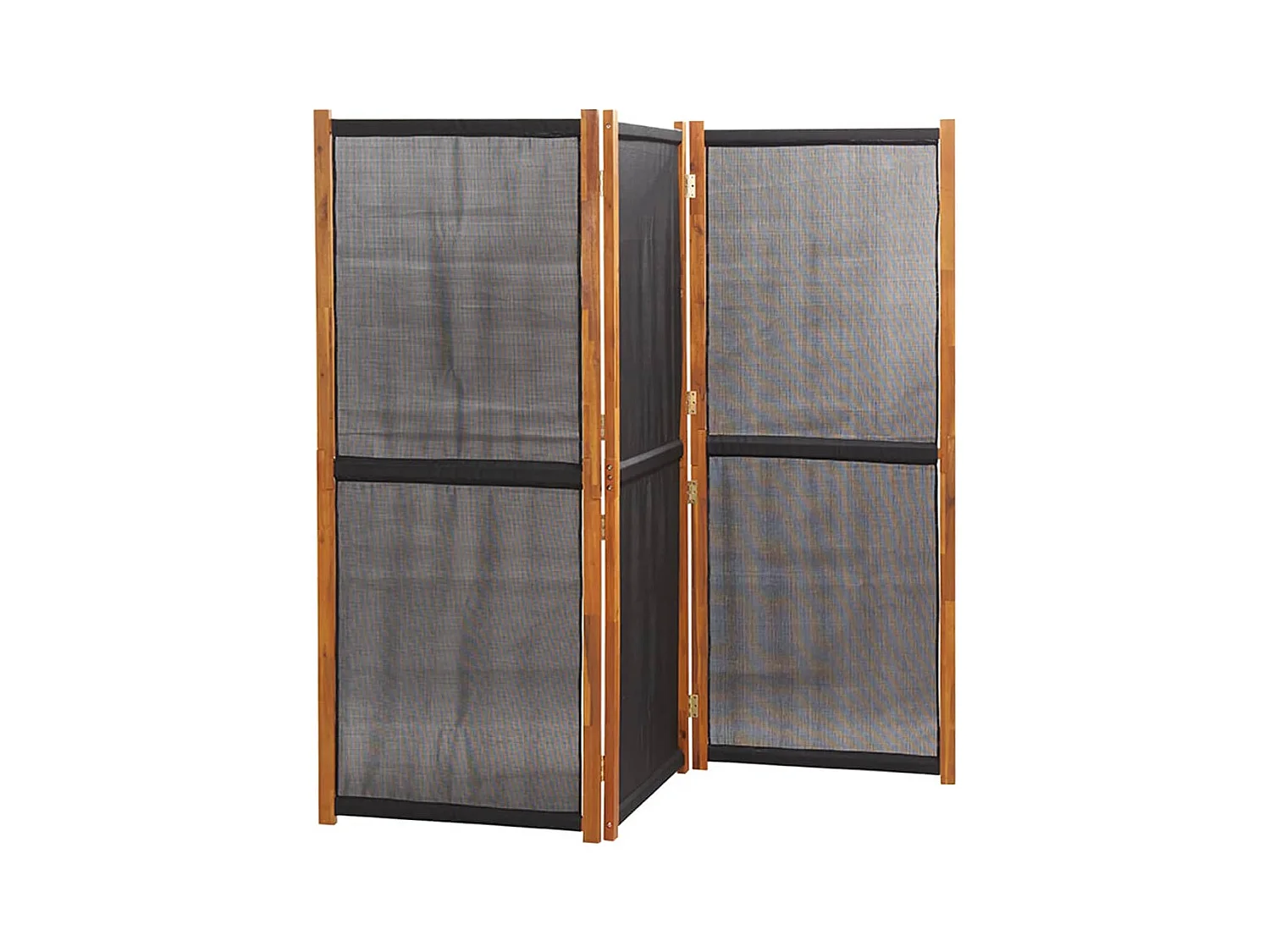 Cloison de séparation 3 panneaux Noir 210x180 cm