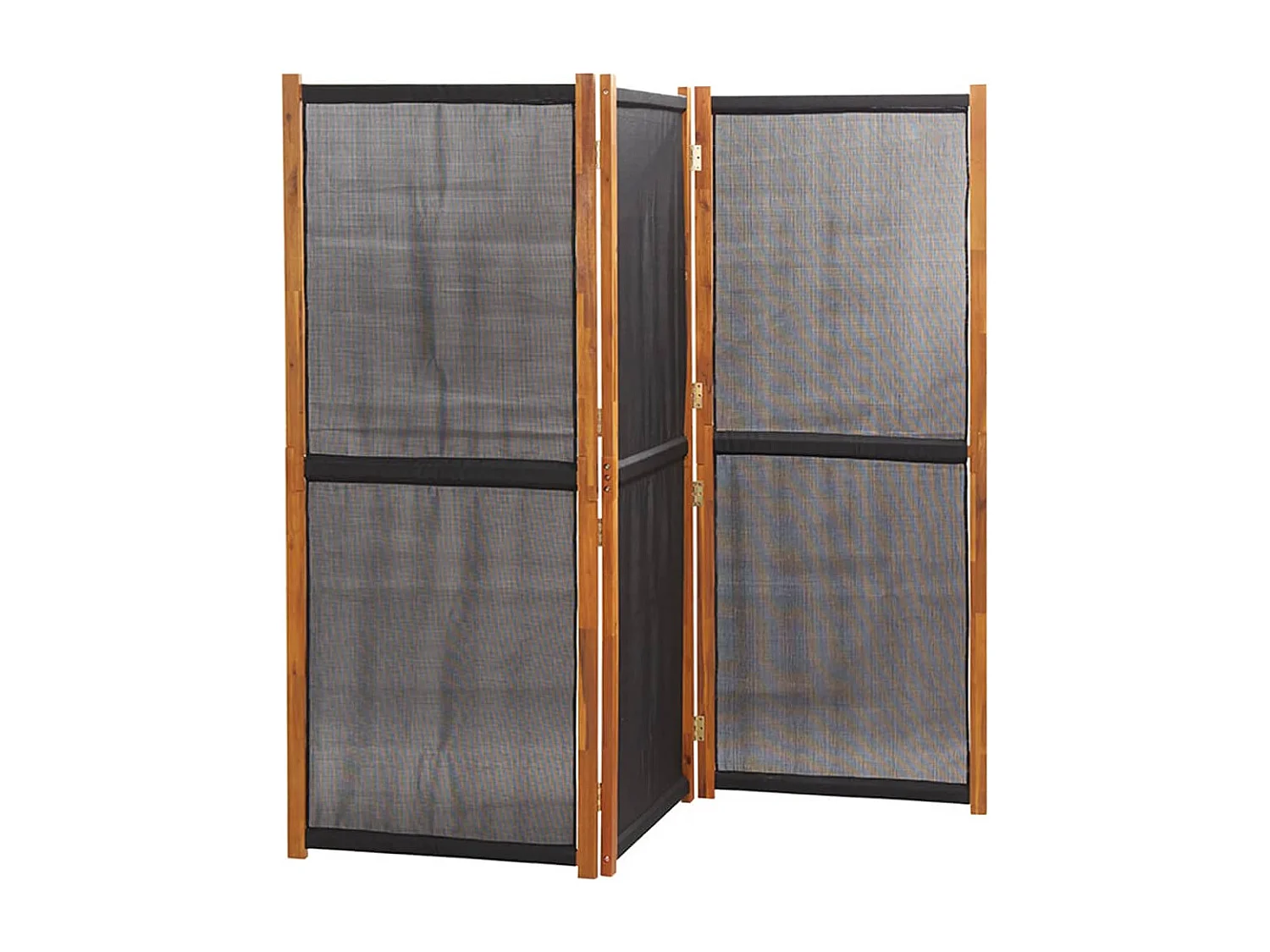 Mampara divisoria de 3 paneles Negra 210x180 cm