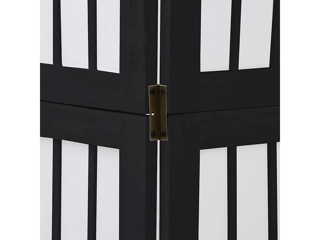 Tabique divisorio de 4 paneles en madera maciza de paulownia negra