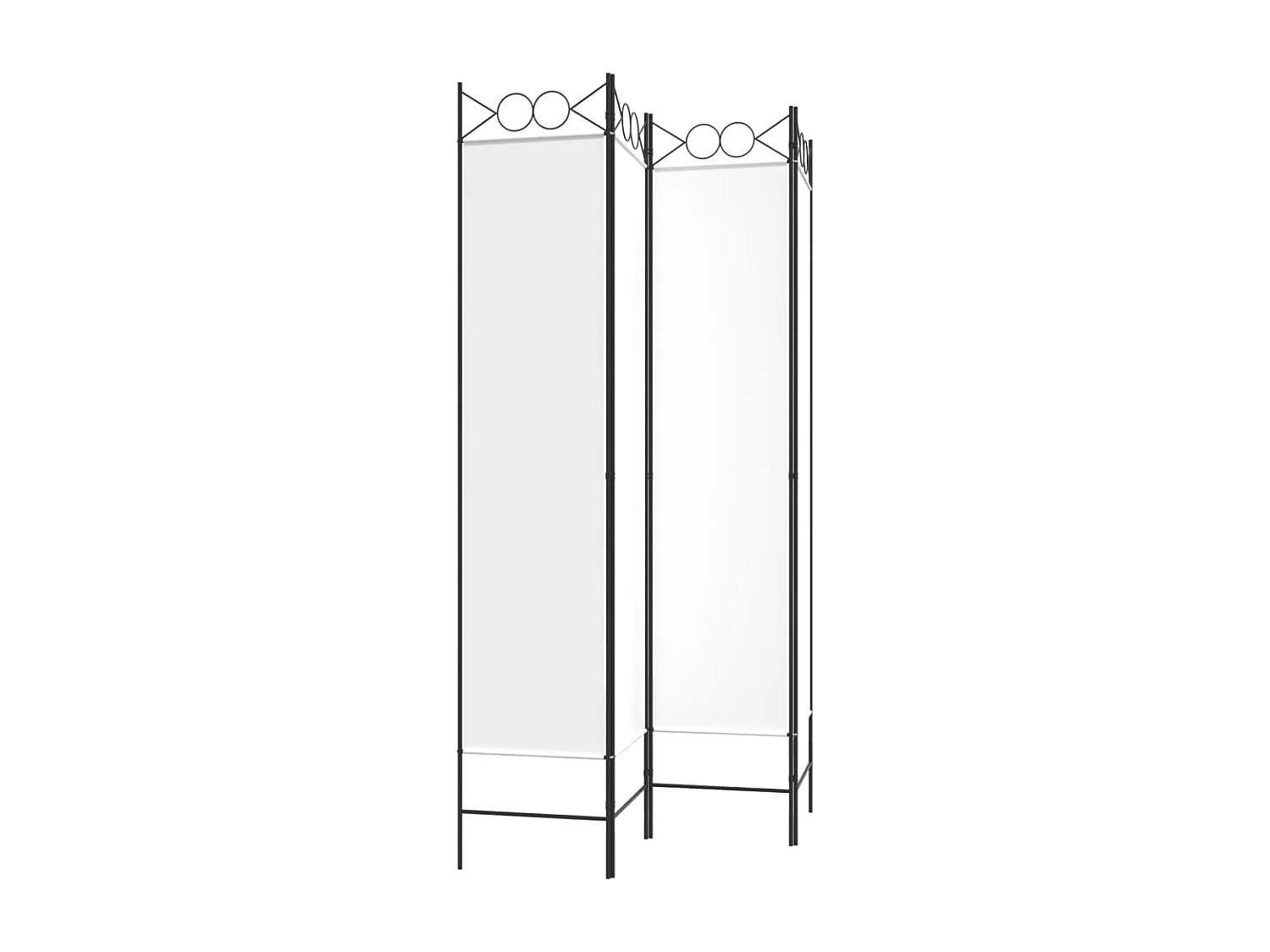 Parete divisoria a 4 pannelli Bianco 160x200 cm Tessuto