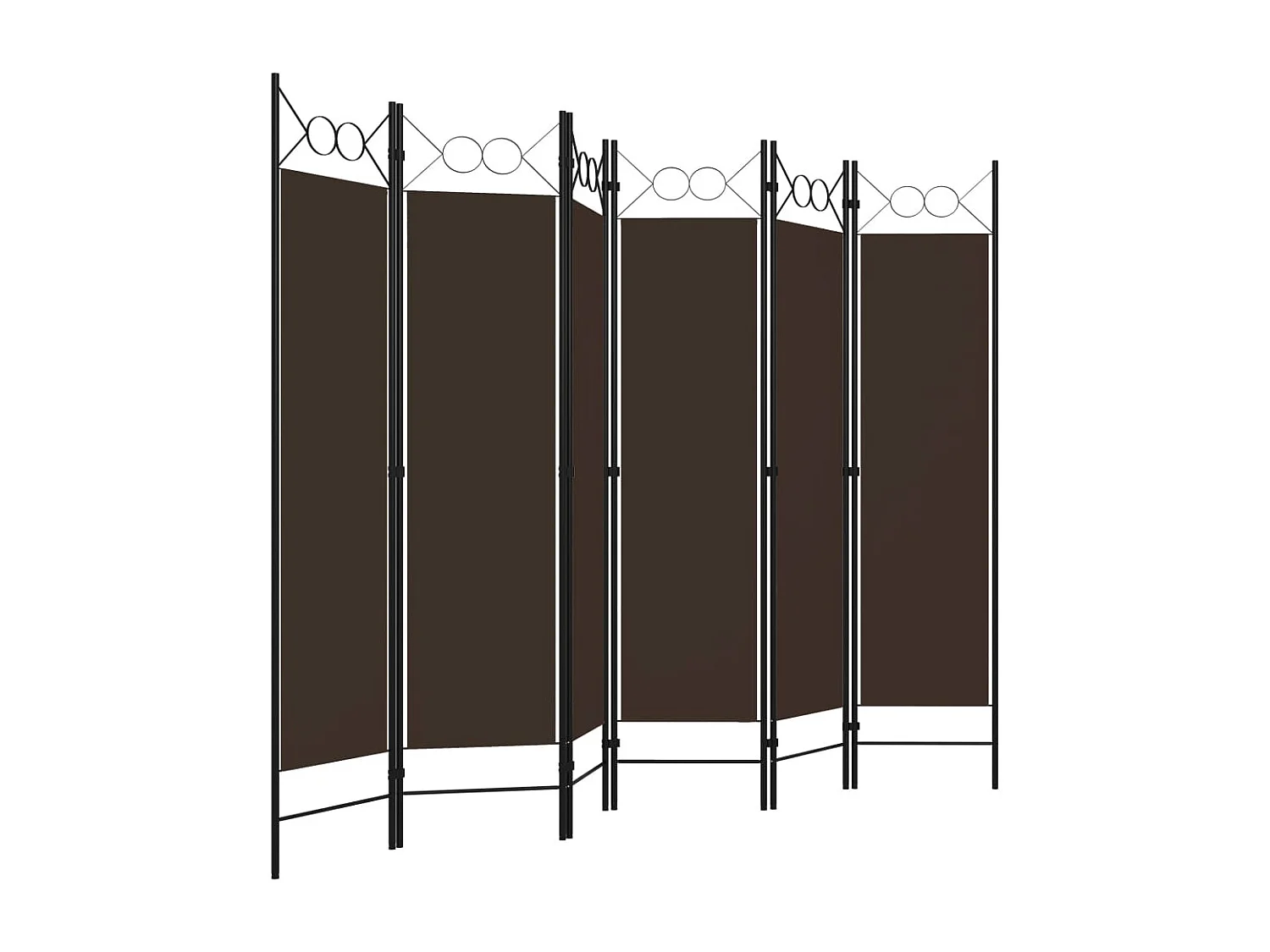 Parete divisoria a 6 pannelli Marrone 240x180 cm