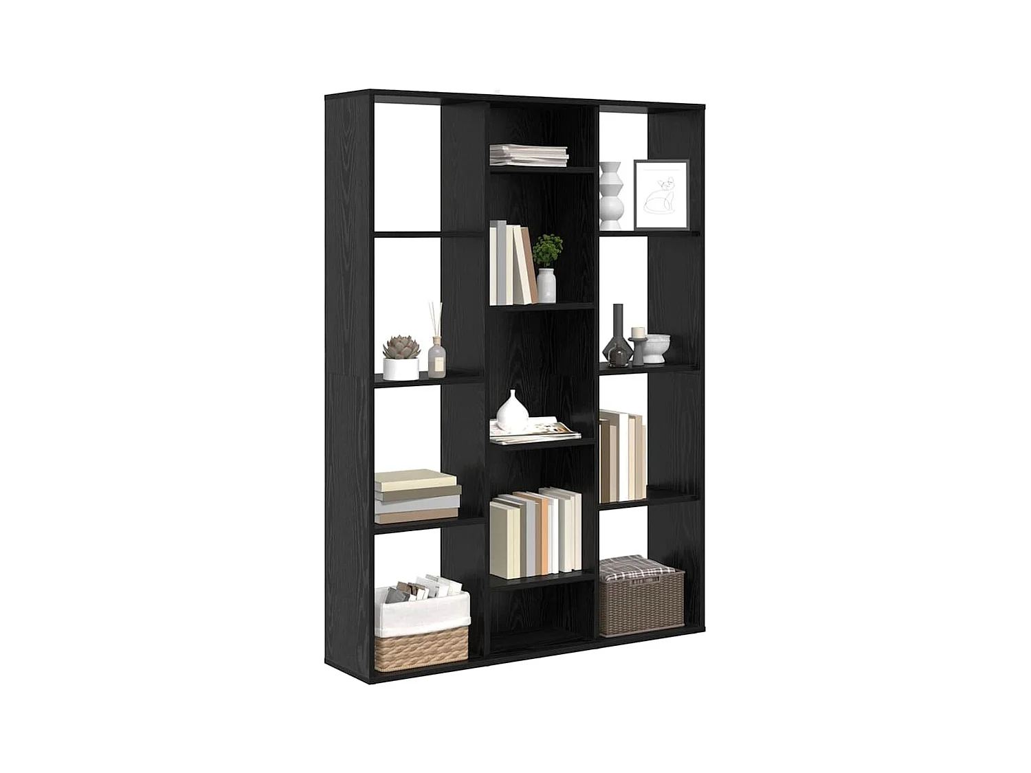 Paravent Chêne noir 100 x 24 x 140 cm Bois d'ingénierie