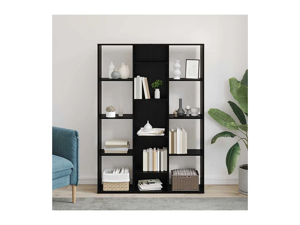 Paravent Chêne noir 100 x 24 x 140 cm Bois d'ingénierie