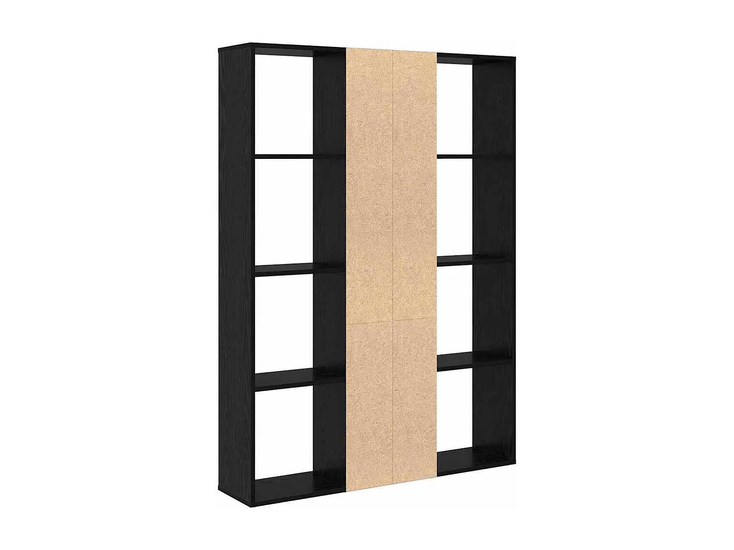 Biombo de roble negro 100 x 24 x 140 cm Madera de ingeniería