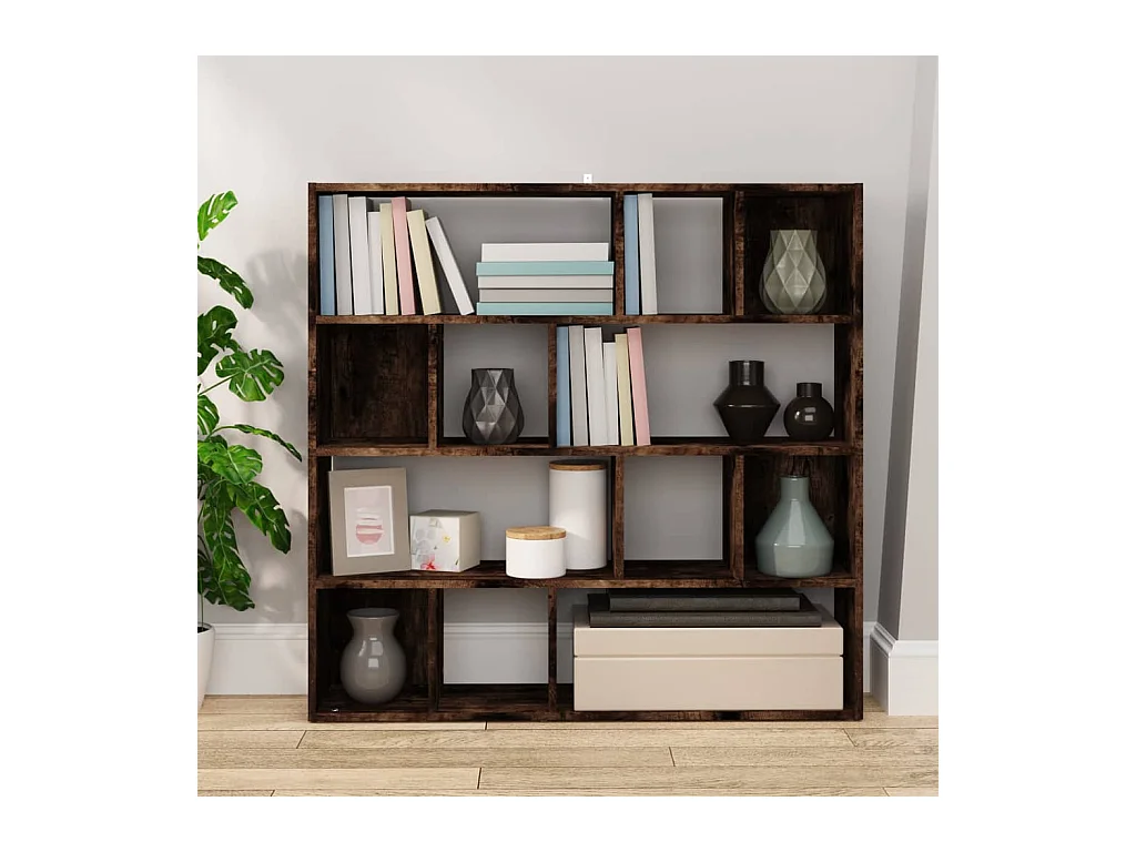 Bibliothèque/Séparateur de pièce Chêne fumé 105x24x102 cm