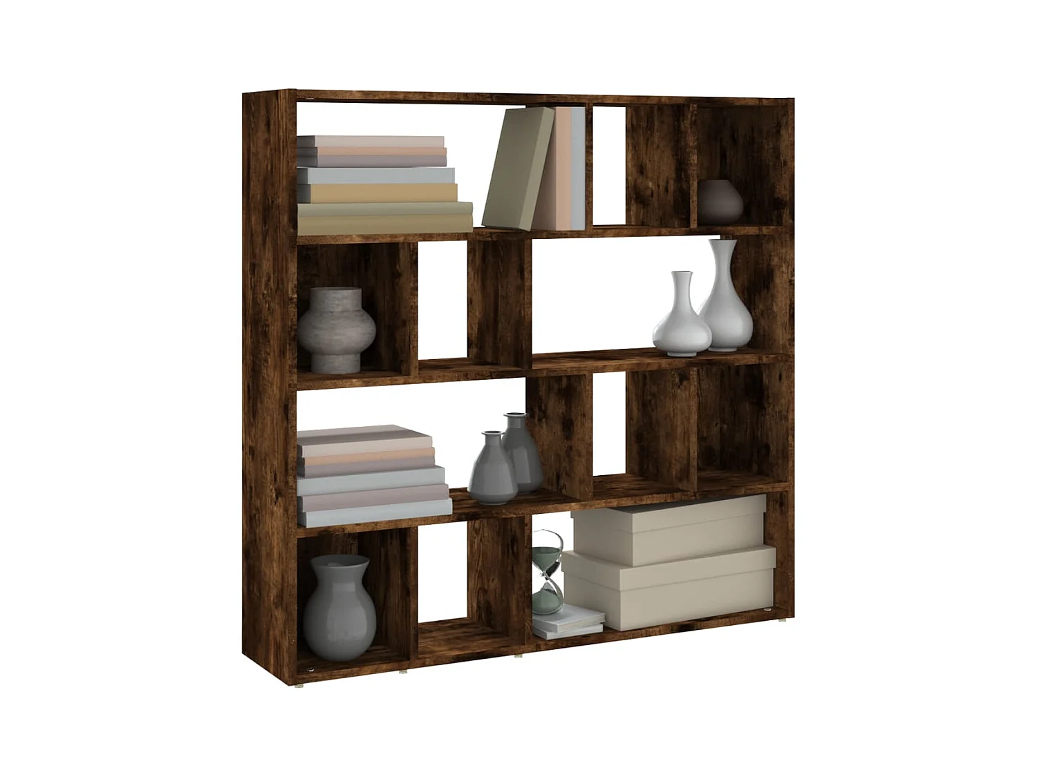 Bibliothèque/Séparateur de pièce Chêne fumé 105x24x102 cm