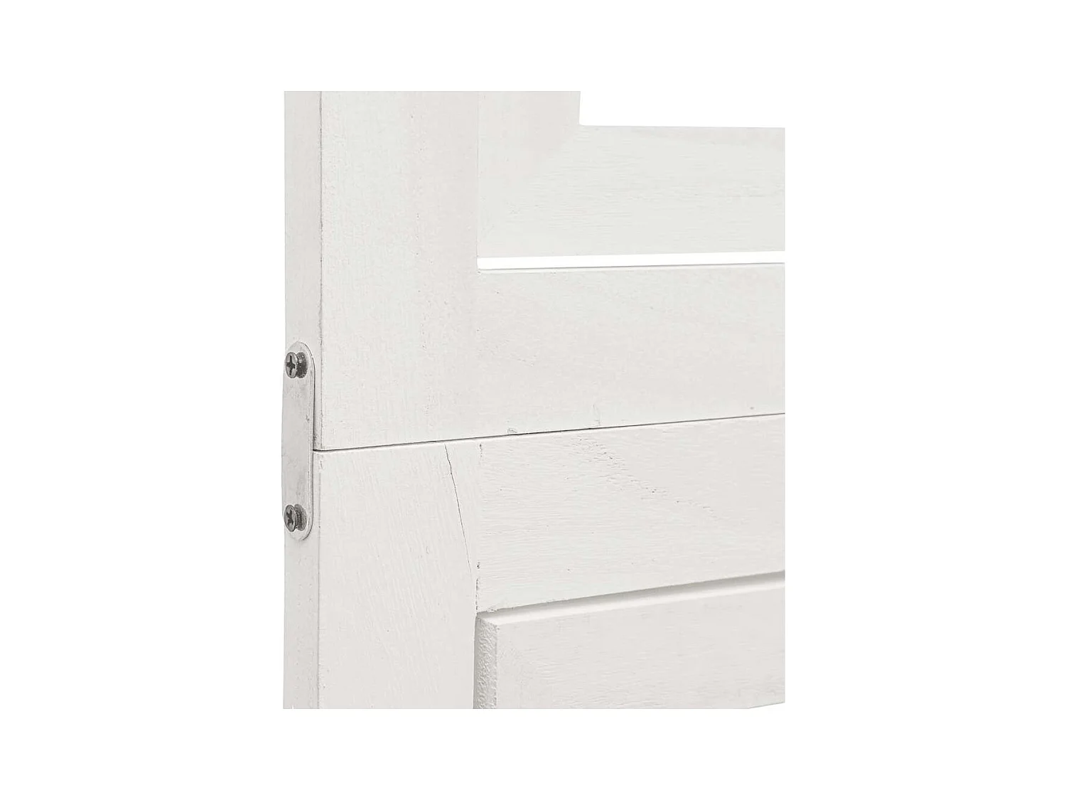 5-delige scheidingswand in wit, massief paulowniahout