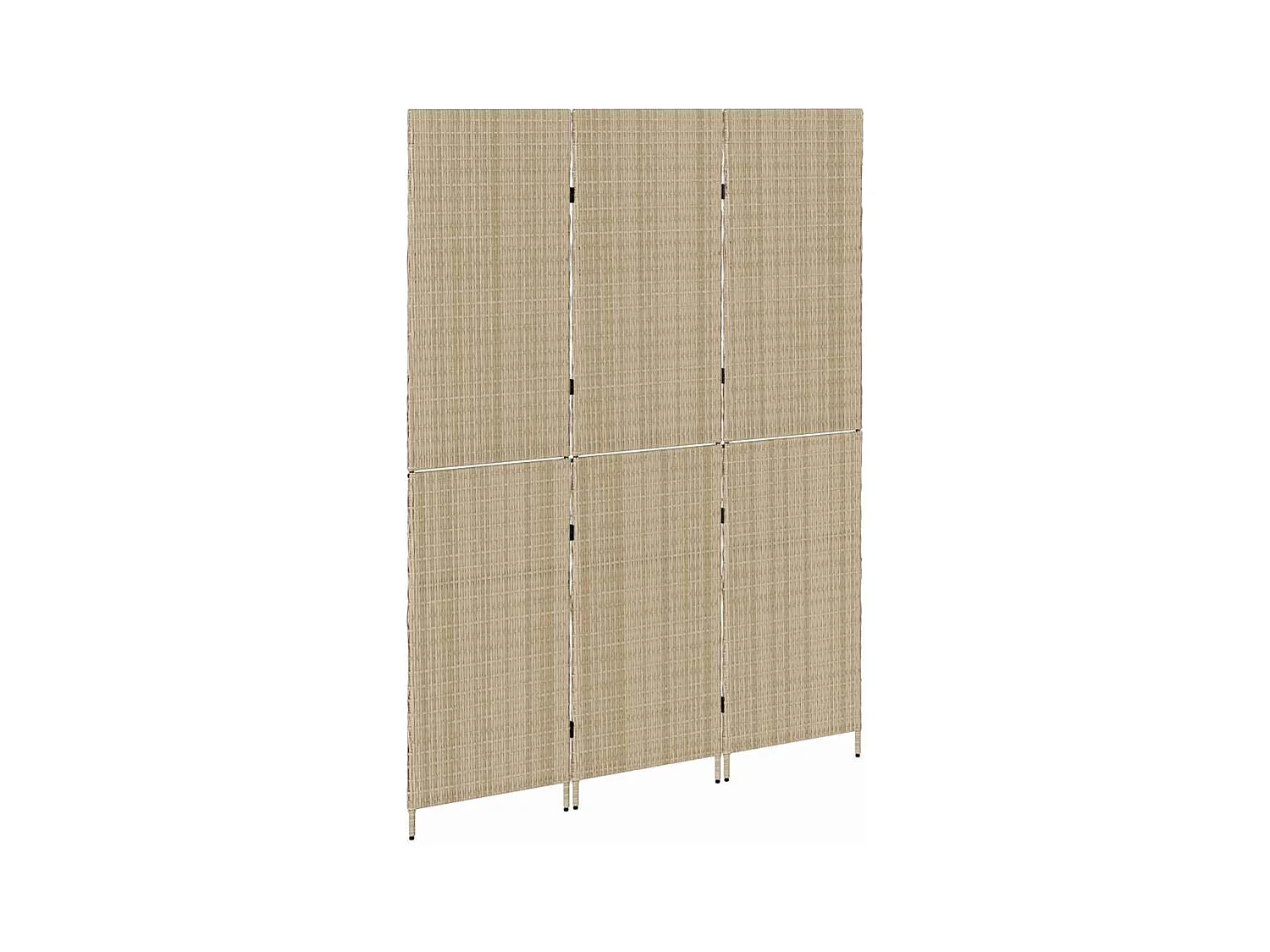 Beige Paravent 147 x 180 cm Polyrattan