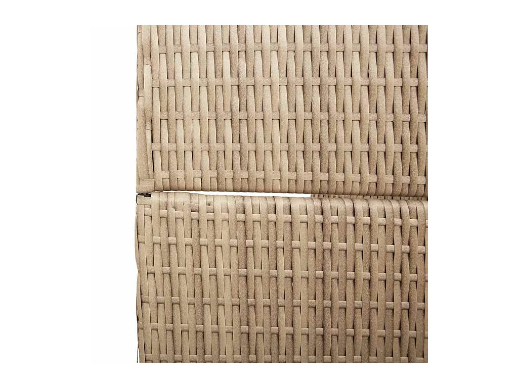 Beige Paravent 147 x 180 cm Polyrattan